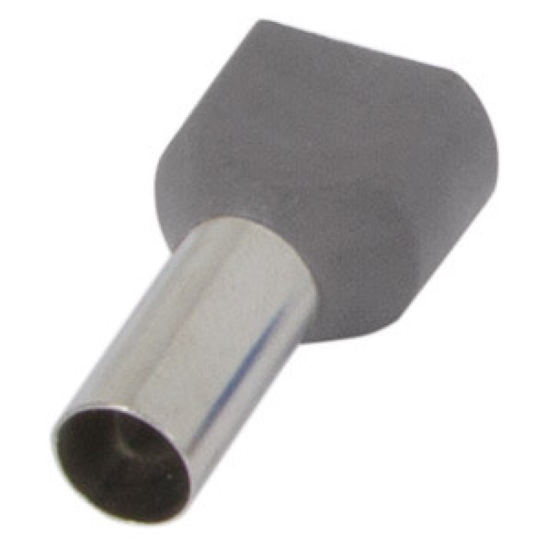 Изолированный наконечник E.Next e.terminal.stand.te.2.2.5.grey 2x2,5 кв.мм серый (s4037008)