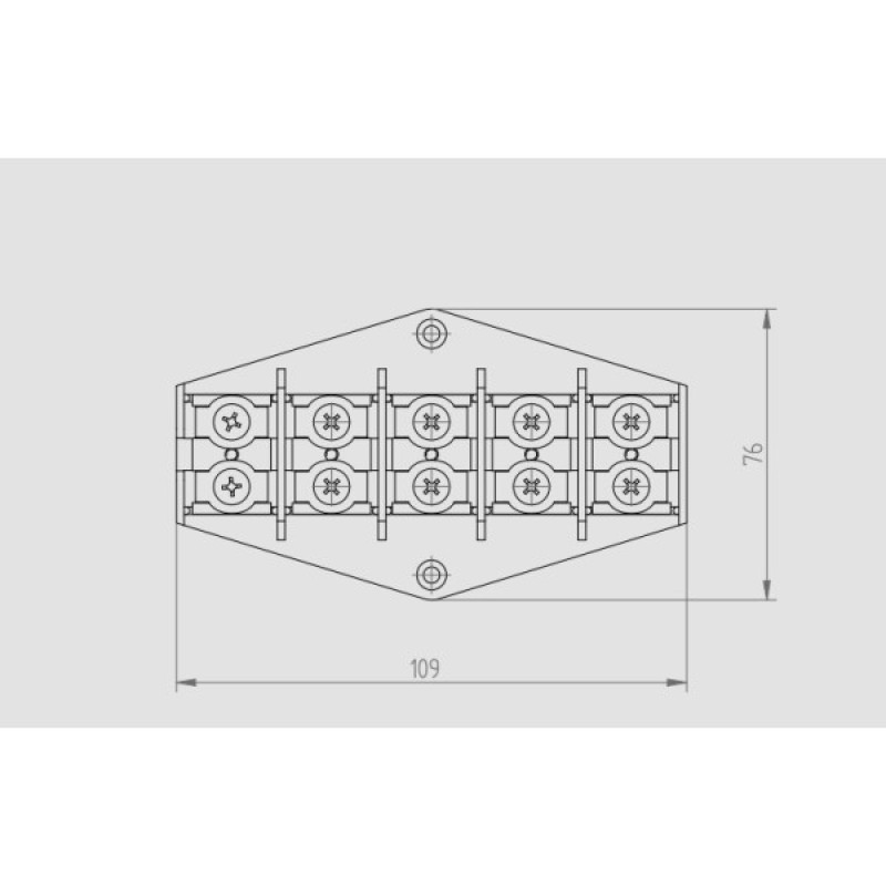 Клеммная колодка в корпусе Elektro-Plast 5х16 мм.кв. 380В