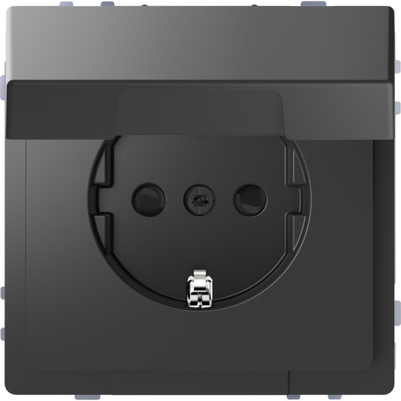 Розетка Schneider Electric D-Life MTN2310-6034 с з/к и крышкой антрацит
