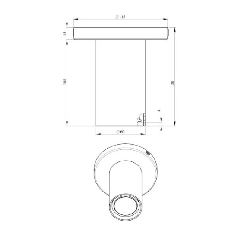 Точечный светильни Pikart 35160-3 Jeff GU10 1x60W IP20 коричневый