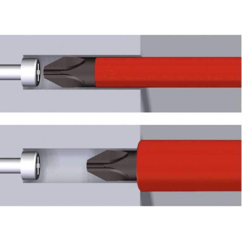 Диэлектрическая отвертка Wiha W35390 SoftFinish electric slimFix VDE SL 4 х100 CrVMo