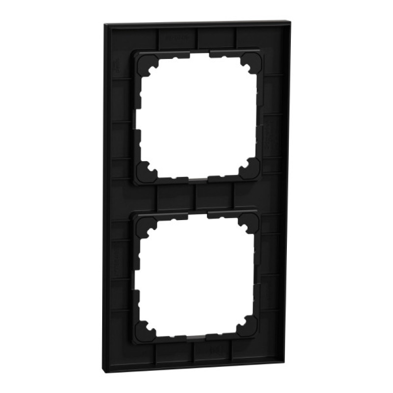 Двухместная рамка Schneider Electric M-Pure Ocean Plastic MEG4020-3603 черная матовая
