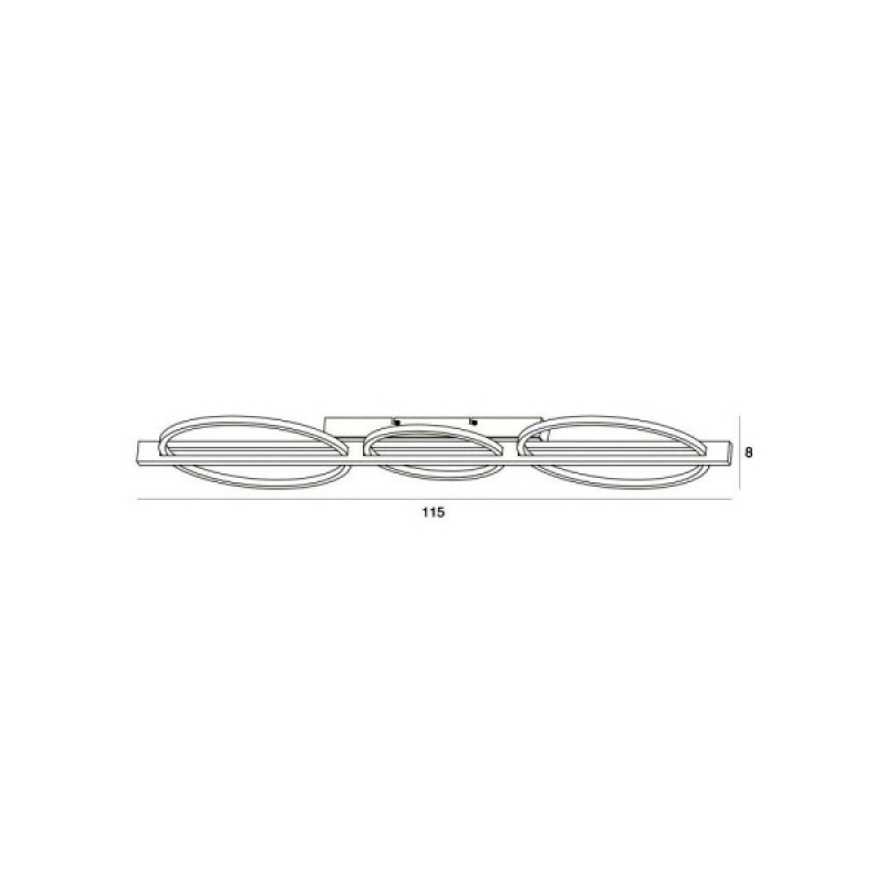 Люстра Italux PLF-55362-40W-WO Natano LED 3x38W 3000K 1600Lm IP20 чорна