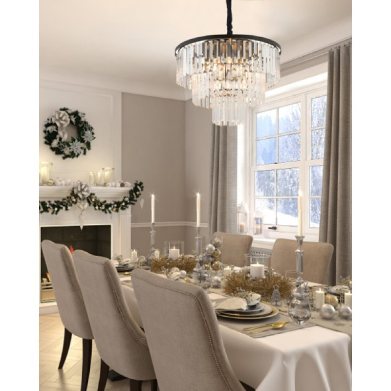 Люстра Nowodvorski 7616 Cristal M E14 9x25W IP20 черная