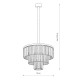 Люстра Nowodvorski 7616 Cristal M E14 9x25W IP20 черная