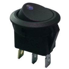 Переключатель TNSy KCD1-8-101EN BL/B круглый с подсветкой синий (TNSy5500752)