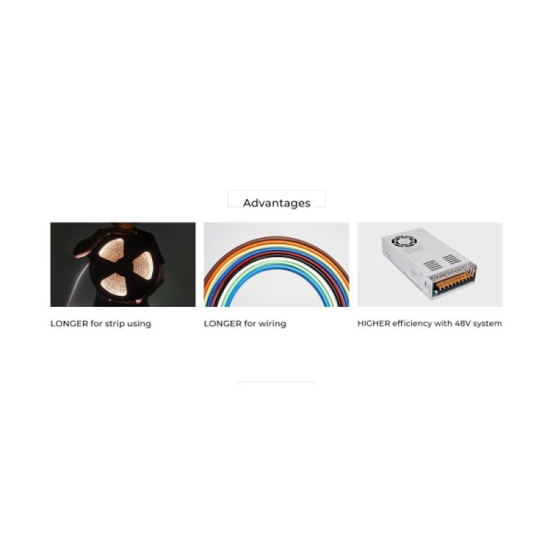 LED стрічка COLORS 144-2835-48V-IP65 NANO 5.4W 580Lm 4000K 5м (DS8144-48V-12mm-NANO)