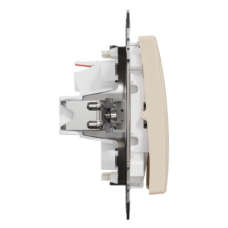 Двухклавишный выключатель Schneider Electric Sedna Design & Elements с подсветкой бежевый SDD112105L