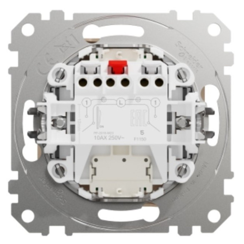 Двухклавишный выключатель Schneider Electric Sedna Design & Elements с подсветкой бежевый SDD112105L