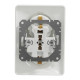 Двойная розетка Schneider Electric Sedna Design с заземлением и шторками белая SDD311221