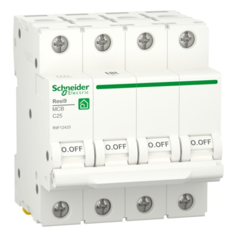 Автоматичний вимикач Schneider Electric R9F12425 RESI9 6кА 4P 25A C