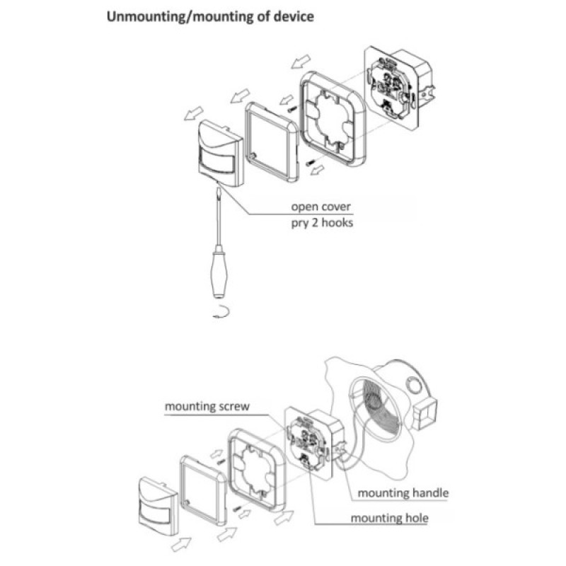 Инфракрасный датчик движения F&F DR-03 195-265В AC 3А