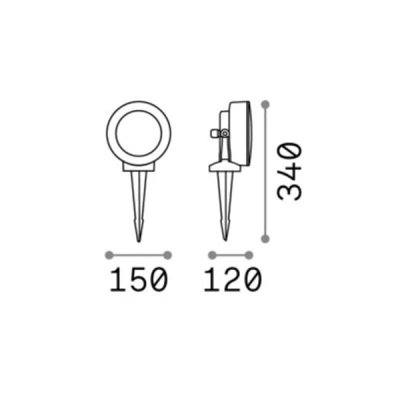 Уличный светильник Ideal Lux 145358 Litio GX53 1x10W IP65 черный