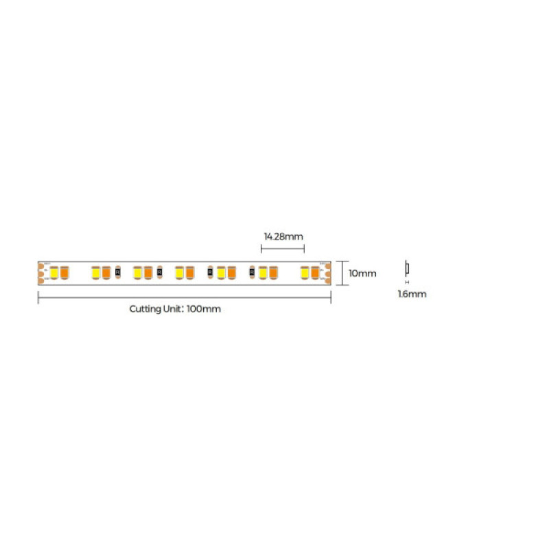 LED лента COLORS 140-2835-24V-IP33 17.1W 1710Lm 2700/6000K 5м (D8140SWW-24V-10mm)