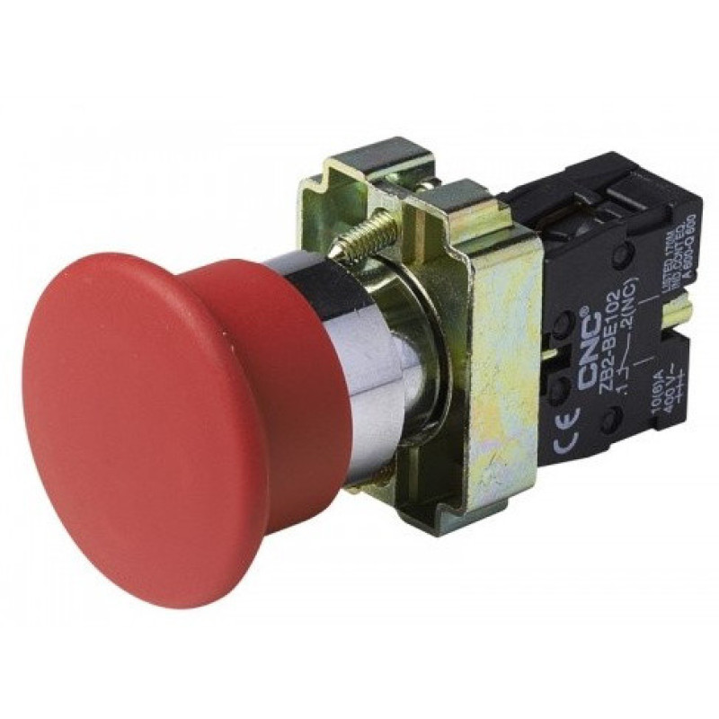 Кнопка-грибок с фиксацией CNC LAY5-ВS542 NC ø40 красная (Б00028730)