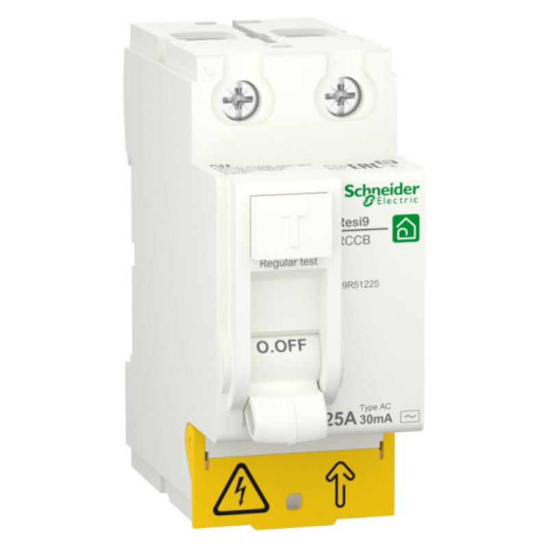 Диференціальне реле Schneider Electric R9R51225 RESI9 1Р+N 25A 30мА АС