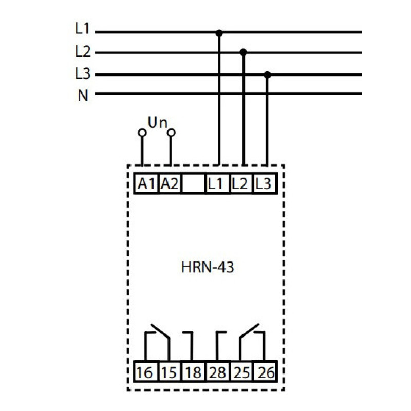 Реле контроля фаз HRN-43/400V