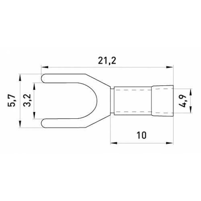 Вилковий наконечник E.Next e.terminal.stand.sv.2.3,2.black 1.5-2.5 кв.мм чорний (s2036017)