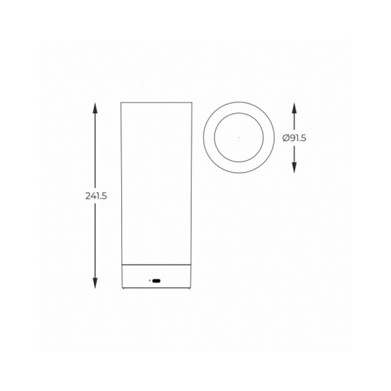 Настільна лампа з акумулятором, нічник Zuma Line 1002 Esterno Led 1x1.2W 2700K 100Lm IP20 Чорна