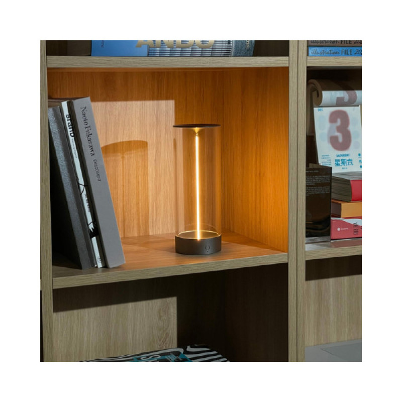 Настільна лампа з акумулятором, нічник Zuma Line 1002 Esterno Led 1x1.2W 2700K 100Lm IP20 Чорна
