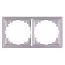 Рамка 2-містна E.Next e.lux.10044L.2.fr.aluminium алюміній (ins0040090)