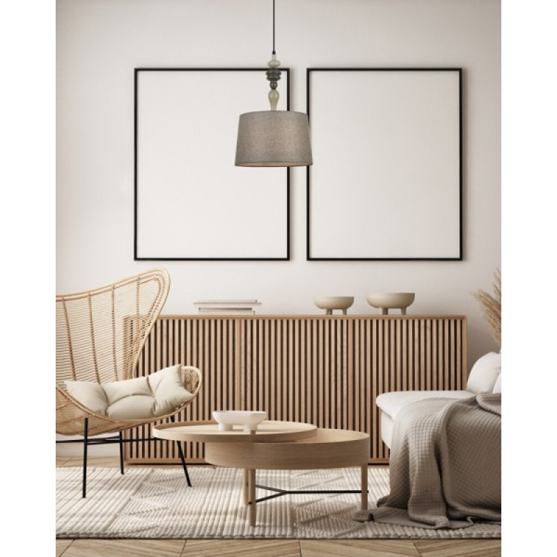 Подвесной светильник, люстра Italux PND-22374A-BK Nerom E27 1x60W IP20 бежевый
