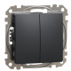Двухклавишный переключатель Schneider Electric Sedna Design & Elements черный SDD114108