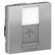 Одинарная компьютерная розетка Schneider Electric NU341730 RJ45 cat.6 STP с полем для надписи 2М (алюминий)
