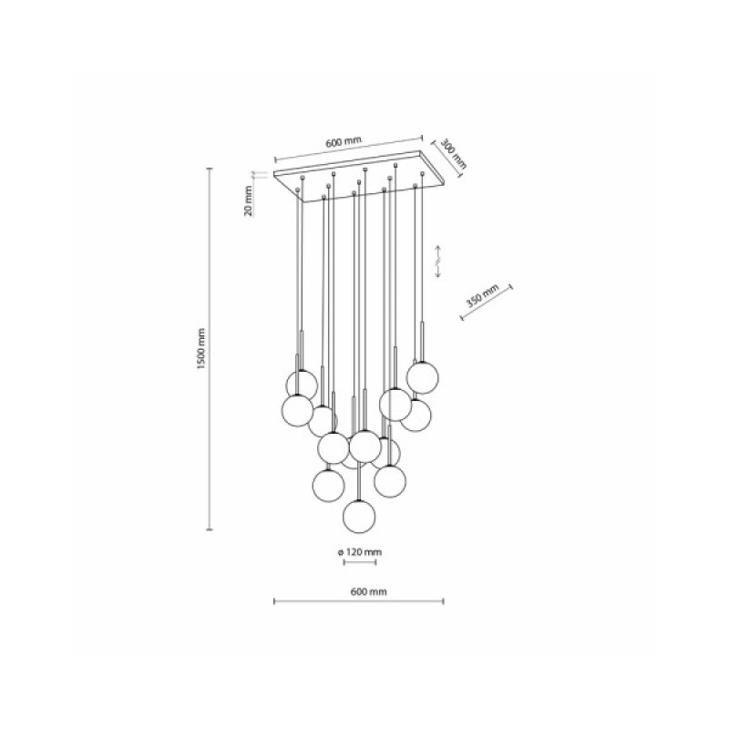 Люстра TK Lighting 10079 Martin G9 13x6W IP20