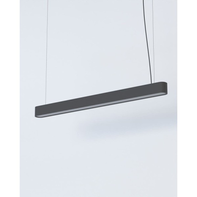 Подвесной светильник, люстра Nowodvorski 7535 Soft LED T8LED 1x16W 3000K 2300Lm IP20 графитовый