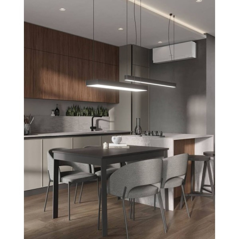 Подвесной светильник, люстра Nowodvorski 7535 Soft LED T8LED 1x16W 3000K 2300Lm IP20 графитовый