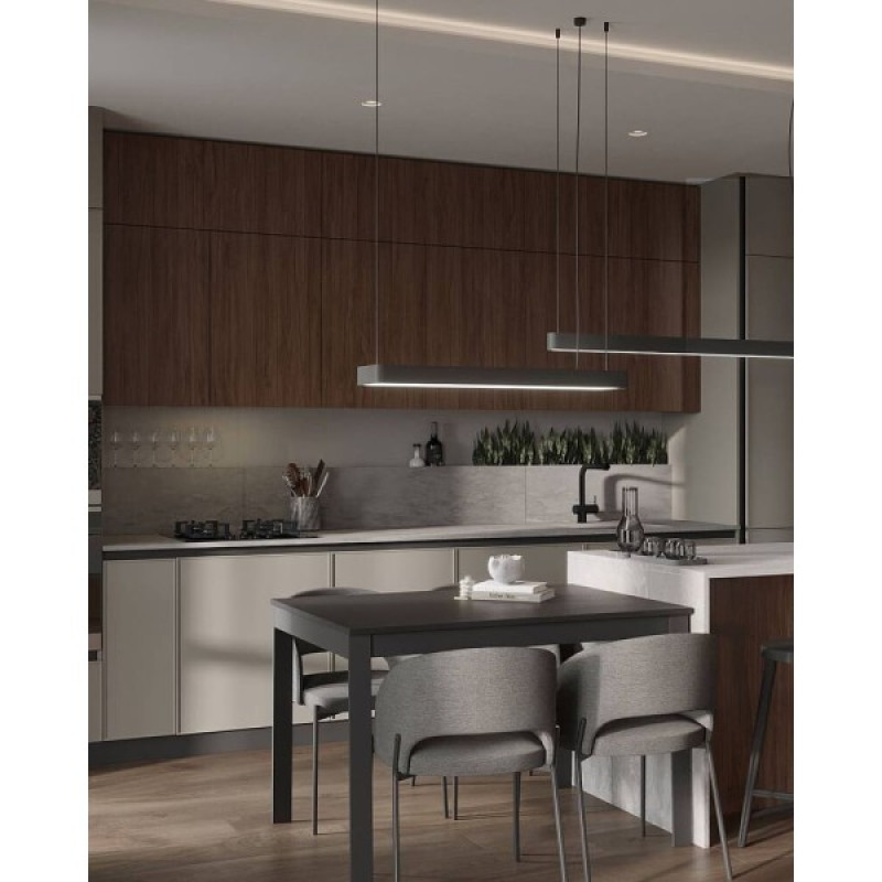 Подвесной светильник, люстра Nowodvorski 7535 Soft LED T8LED 1x16W 3000K 2300Lm IP20 графитовый