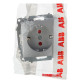 Розетка ABB Cosmo 619-011000-243 із шторками (алюміній)