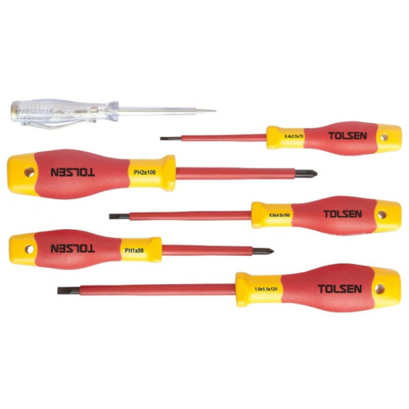 Комплект диэлектрических отверток Tolsen V33506 VDE (6шт)