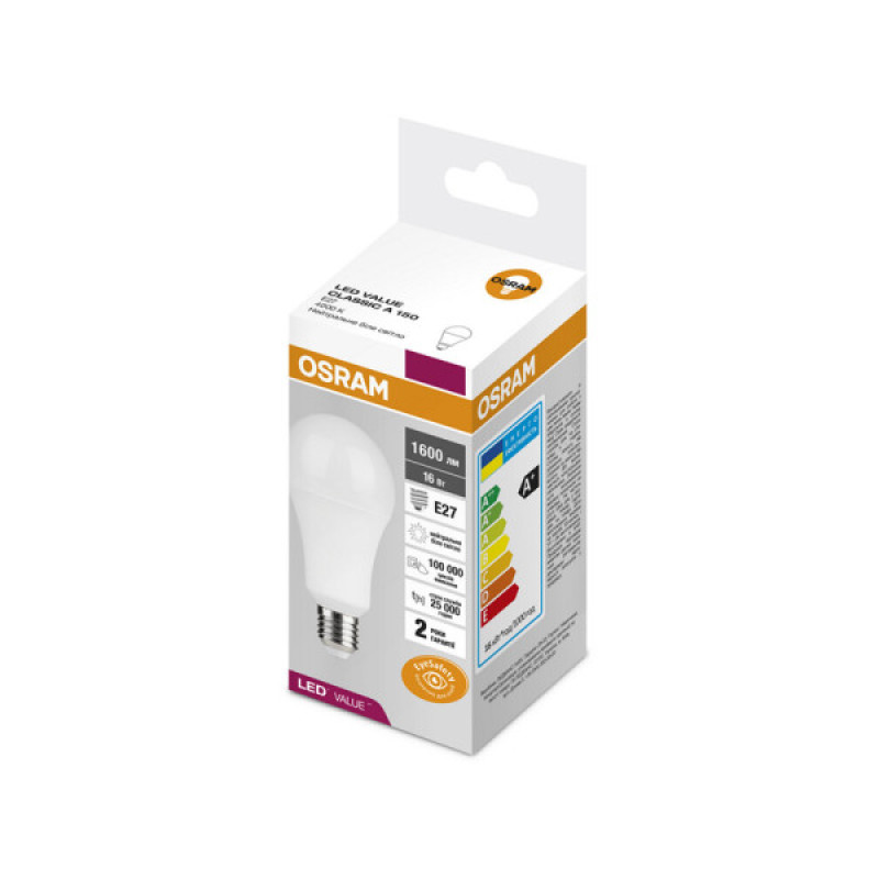 Светодиодная лампочка Osram 4058075623507 LED Value CL E27 1x16W 4000K 1600Lm IP20