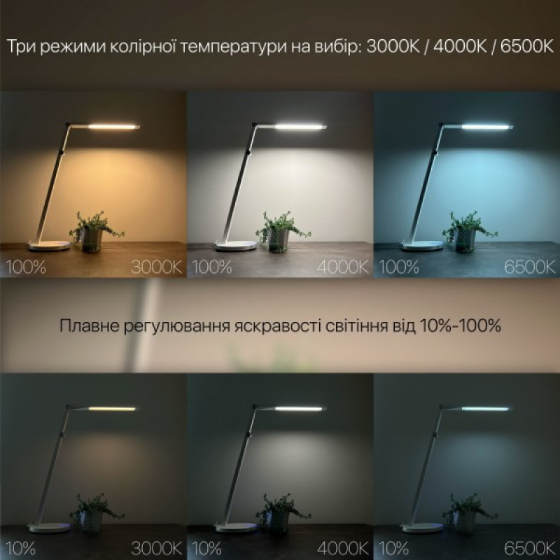Светильник настольный LED PARKER 8W 3000-6500К белый Violux ( 530002 )