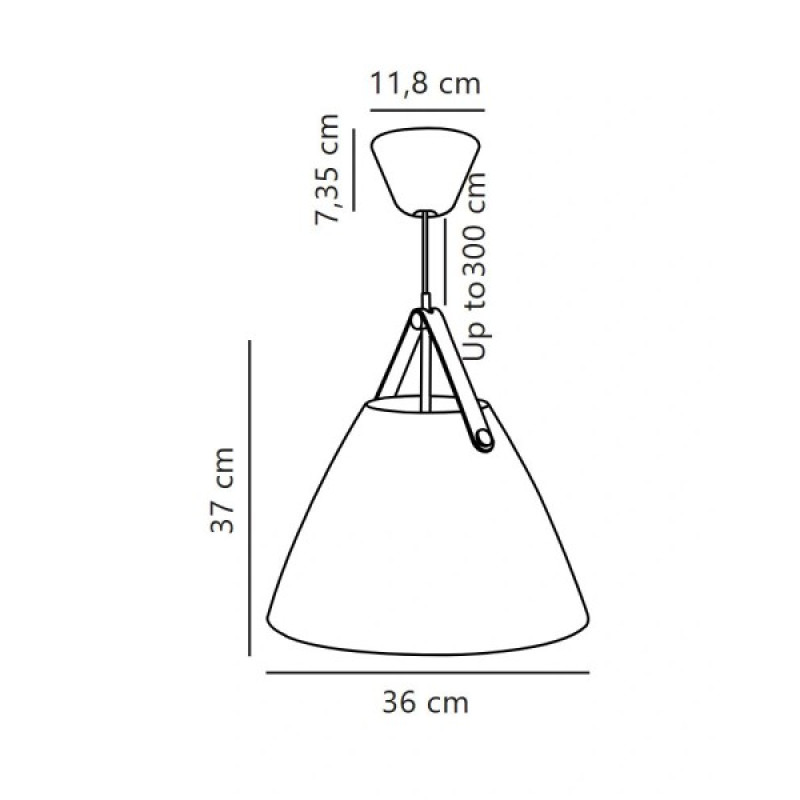 Підвісний світильник, люстра Nordlux 84343009 Strap E27 1x40W IP20 коричневий