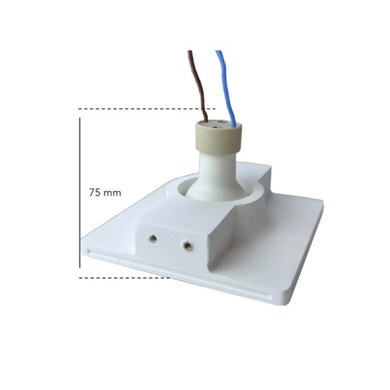 Гипсовый точечный врезной светильник Oledim 7771368 TS5 GYPSUM GU10 1x10W IP20 Белый