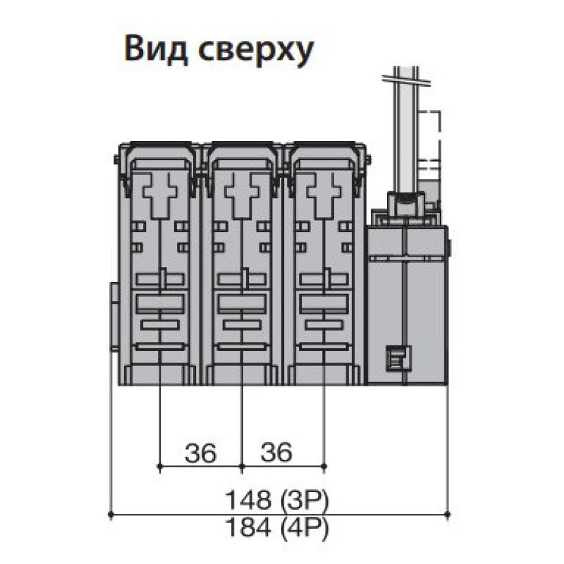 Роз'єднувач навантаження ETI 004661801 під запобіжники FLBS 160 3P («1-0» NH00 160A)