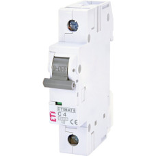 Автоматический выключатель ETI 002141510 ETIMAT 6 1p C 4A (6kA)