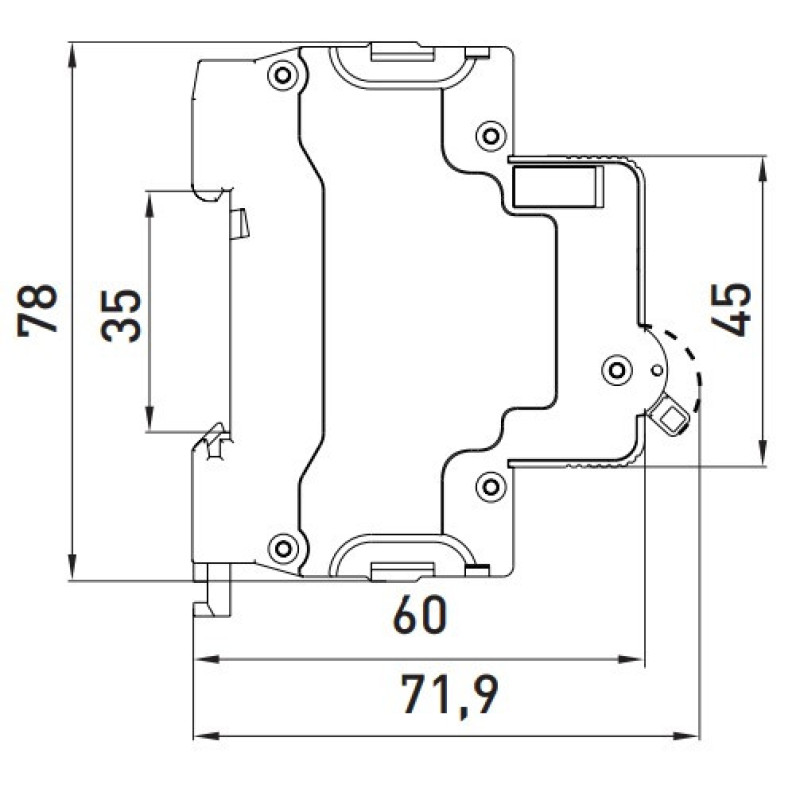 Модульный автоматический выключатель E.Next e.mcb.stand.60.1.C63 1р 63А C (s002114)
