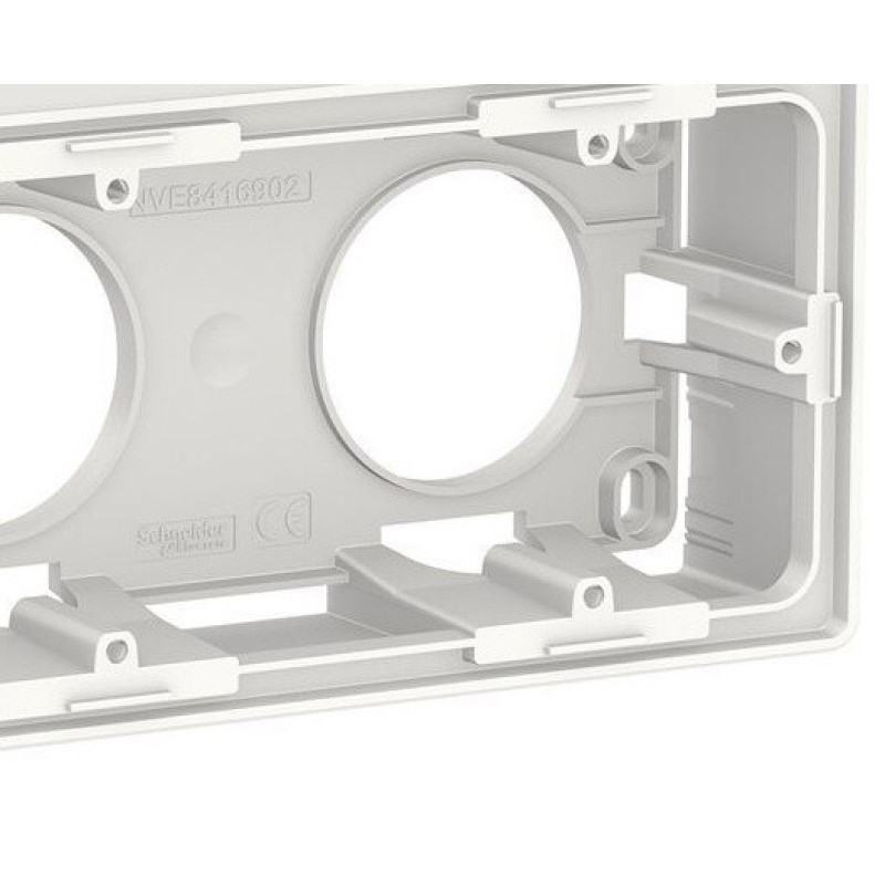 Трипостова коробка Schneider Electric NU800618 для відкритої установки (біла)