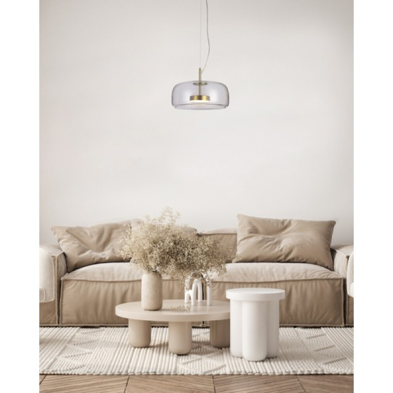 Подвесной светильник, люстра Italux PND-17760B-BRSS-CL Caste LED 1x10W 3000K 850Lm IP20 золотой