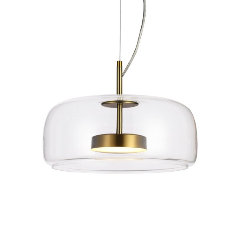 Подвесной светильник, люстра Italux PND-17760B-BRSS-CL Caste LED 1x10W 3000K 850Lm IP20 золотой