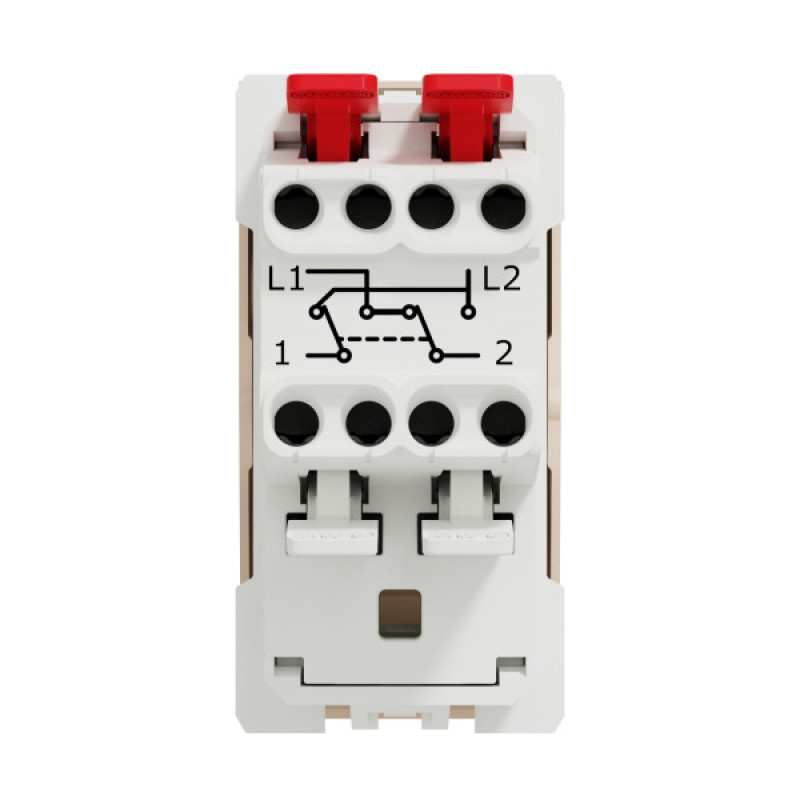 Перехресний вимикач Schneider Electric Unica New NU310544 1-клавішний 10А 1м бежевий