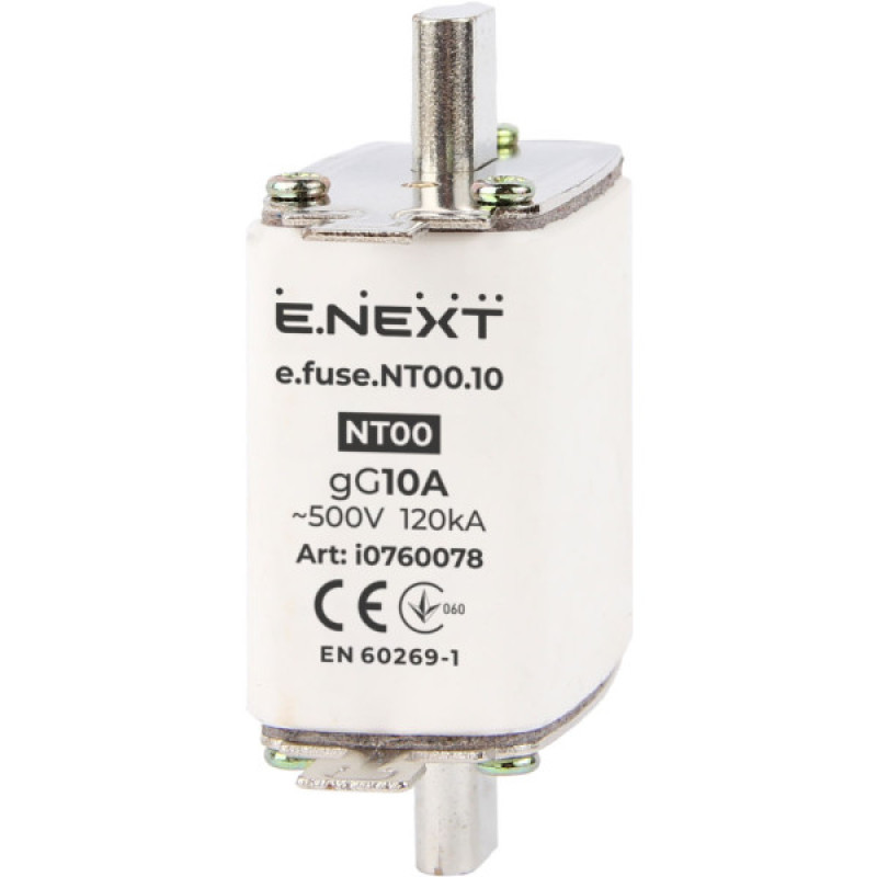Плавкий предохранитель E.Next e.fuse.NT00.10 габарит 00 10А (i0760078)