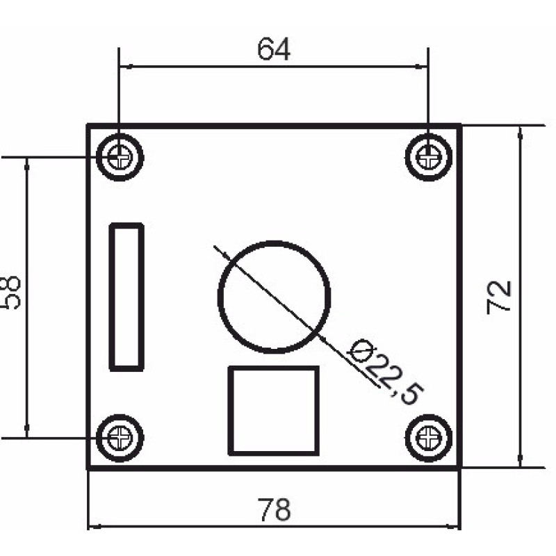 Одномісний пост керування Promfactor FP4-BOX1W3 з металевою кнопкою "START"