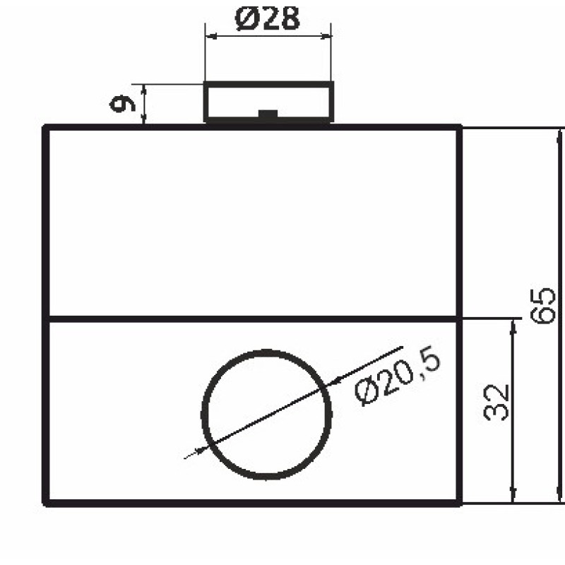 Одномісний пост керування Promfactor FP4-BOX1W3 з металевою кнопкою "START"