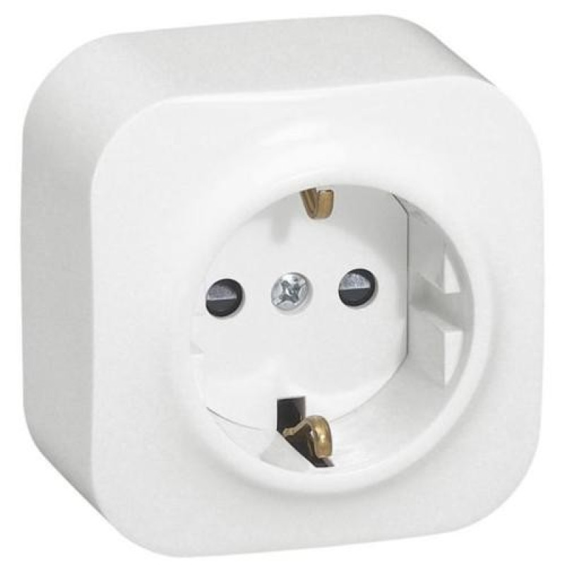 Розетка 2К+З Legrand Forix белая