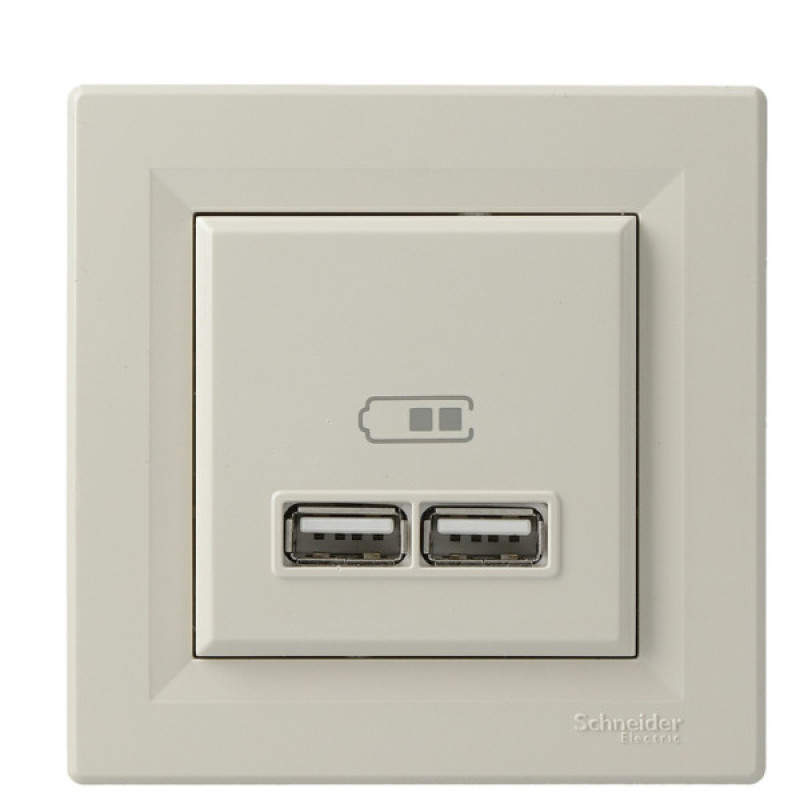 USB розетка Schneider Electric Asfora EPH2700223 (кремовая)